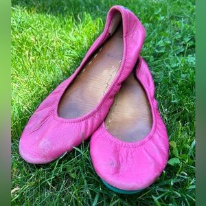 TIEKS Pink Leather Ballet Flat Shoe